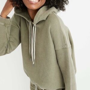 Aerie Sage Green Ribbed Men's Hoodie Sweater